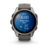 mini: Garmin Fenix 9 Standard - 43mm Tytanowy z silikonowym paskiem w kolorze Pebble Gray [010-04761-11] (10)