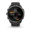 mini: Garmin Fenix 9 Pro - 51mm Tytanowy w kolorze Carbon Gray z powłoką (DLC) z silikonowym paskiem w kolorze Black / Pebble Gray [010-04337-16] (4)
