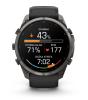 mini: Garmin Fenix 9 Pro - 51mm Tytanowy w kolorze Carbon Gray z powłoką (DLC) z silikonowym paskiem w kolorze Black / Pebble Gray [010-04337-16] (14)