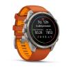 mini: Garmin Fenix 9 Pro inReach - 47mm Tytanowy z silikonowym paskiem w kolorze Autumn Orange / Spark Orange [010-04336-01] (2)