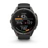 mini: Garmin Fenix 9 Pro inReach - 43mm Tytanowy w kolorze Carbon Gray z powłoką (DLC) z silikonowym paskiem w kolorze Black / Pebble Gray [010-04335-11] (4)