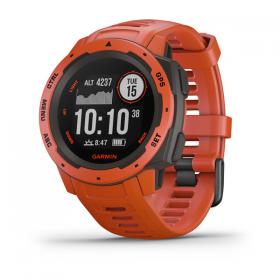 Garmin Instinct  kolor ognistoczerwony  zegarek GPS o wojskowej klasie wytrzymałości 810G, z kompasem, barometrem i profilami sportowymi [0100206402]