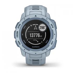 Garmin Instinct  kolor szaroniebieski  zegarek GPS o wojskowej klasie wytrzymałości 810G, z kompasem, barometrem i profilami sportowymi [0100206405]