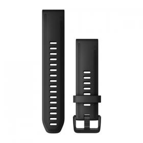 Garmin Pasek Fenix 6S czarny  Quick Fit 20 mm, silikonowy, pasuje do Fenix 5S, 5S Plus, D2 Delta S, Oryginalny Garmin [0101286700]