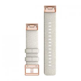 Garmin Pasek Fenix 7S kremowy  QuickFit 20 mm, nylonowy z różowozłotym zapięciem, Oryginalny Garmin [0101310209]