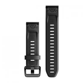 Garmin Pasek Fenix 7S czarny  QuickFit 20 mm, silikonowy, Oryginalny Garmin [0101310200]