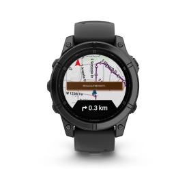 Garmin Fenix E  47mm, ekran AMOLED, Standard, Slate grey Stal nierdzewna  z paskiem czarnym [0100302501]