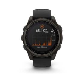 Garmin Fenix 8  47mm, ekran MIP, Solar, Sapphire, Carbon grey DLC titanium z paskiem czarnym [0100290611]