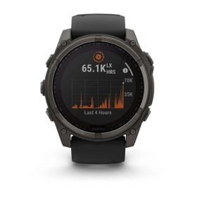 Garmin Fenix 8  51mm, ekran MIP, Solar, Sapphire, Carbon grey DLC titanium z paskiem czarnym [0100290711]