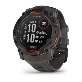 Garmin Instinct 3 50mm Solar Czarny z paskiem w kolorze Charcoal grafitowym [0100293500]