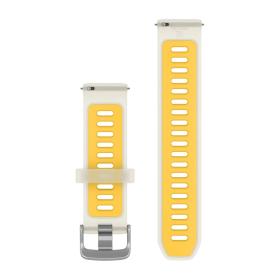 Obrazek 2 dla: Garmin Silikonowy pasek 20 mm Quick Release Forerunner 55, 245, 645 / Vivomove HR, 3, Luxe, Style / Venu / Vivoactive 3, 5  półprzezroczysty Bone/Mango [01011251AS]