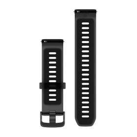 Garmin Paski silikonowe 22 mm Quick Release Vivoactive 4 / Venu 2, 3 / Forerunner 255, 265  półprzezroczysty Czarny [01011251AT]