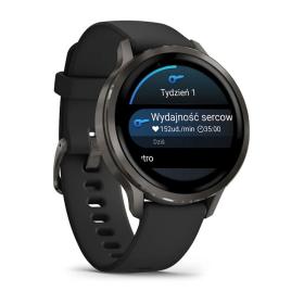 Garmin Venu 4 41mm Czarny Slate z czarnym paskiem [0100301302]