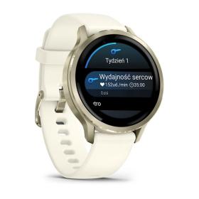 Garmin Venu 4 41mm Jasnozłoty z paskiem kość słoniowa Bone [0100301300]