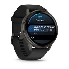 Garmin Venu 4 45mm Czarny Slate z czarnym paskiem [0100301400]