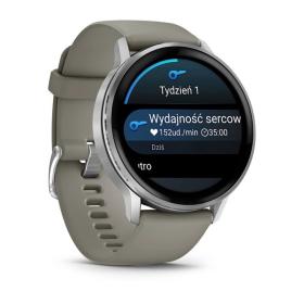 Garmin Venu 4 45mm Srebrny z szarym paskiem [0100301401]