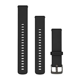 Garmin Paski silikonowe 18 mm Quick Release Vivoactive 4s / Vivomove 3S / Venu 2S, 3S / Forerunner 255s, 265s  czarny [0101340602]