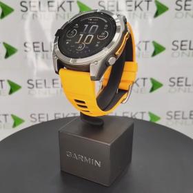 Obrazek 2 dla: Garmin Fenix 8  51mm, ekran AMOLED, Sapphire, Tytanowy z paskiem pomarańczowym Spark orange [0100290511]