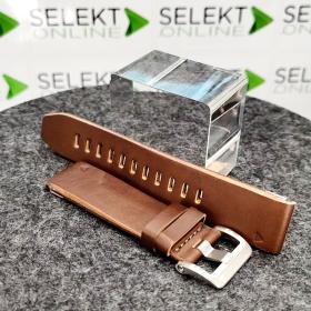 Obrazek 2 dla: Garmin Pasek Fenix 7 Skórzany Brązowy Oxfordzki  QuickFit 22 mm, Oryginalny Garmin [0101312310]