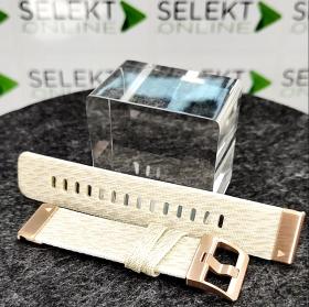 Obrazek 2 dla: Garmin Pasek Fenix 7S kremowy  QuickFit 20 mm, nylonowy z różowozłotym zapięciem, Oryginalny Garmin [0101310209]