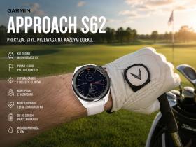 Obrazek 2 dla: Garmin Approach S62 biały z czarną ceramiczną ramką z białą opaską [0100220001]