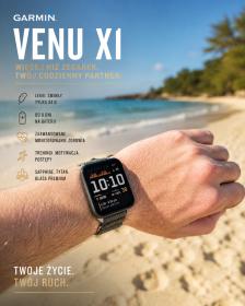 Obrazek 2 dla: Garmin Venu X1 Mchowy zielony Moss Sapphire tytanowy [0100298003]