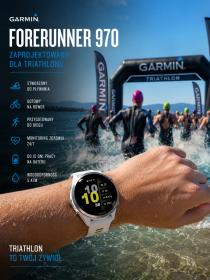 Obrazek 2 dla: Garmin Forerunner 970 Biały Whitestone [0100296911]