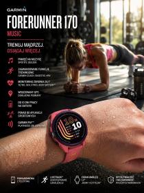 Obrazek 2 dla: Garmin Forerunner 170 MUSIC Red Pink czerwony [0100392013]