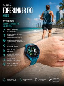 Obrazek 2 dla: Garmin Forerunner 170 MUSIC Teal Green zielony [0100392012]