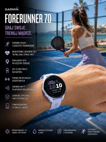 Obrazek 2 dla: Garmin Forerunner 70 Cool Lavender jasny lawendowy [0100430703]