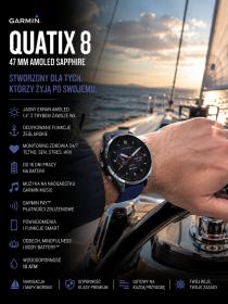 Obrazek 2 dla: Garmin Quatix 8 47mm AMOLED Sapphire [0100290451]
