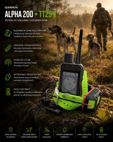 Obrazek 2 dla: Garmin Zestaw Alpha 200 + obroża TT25 K do szkolenia i śledzenia psa [0100261655+0100414925]
