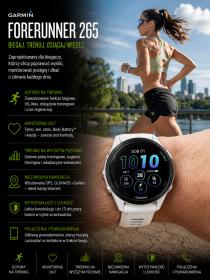 Obrazek 2 dla: Garmin Forerunner 265 Mleczny kwarc  biały [0100281011]