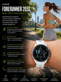 Obrazek 2 dla: Garmin Forerunner 265s Mleczny kwarc  biały [0100281014]