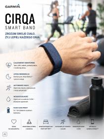 Obrazek 2 dla: Garmin CIRQA Smart Band opaska na nadgarstek z czujnikiem, kolor Captain Blue granatowy, rozmiar SM [0100467513]