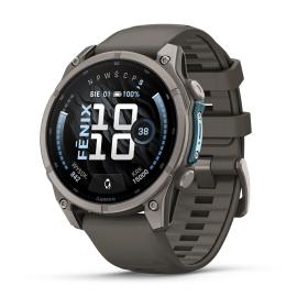 Obrazek dla: Garmin Fenix 9 Standard  47mm Tytanowy z silikonowym paskiem w kolorze Pebble Gray [0100476201]