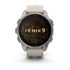 Obrazek 2 dla: Garmin Fenix 9 Standard  43mm Tytanowy z silikonowym paskiem w kolorze Fog Gray [0100476101]