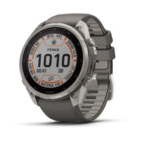 Obrazek dla: Garmin Fenix 9 Pro SOLAR inReach  51mm Tytanowy z silikonowym paskiem w kolorze Pebble Gray [0100433901]
