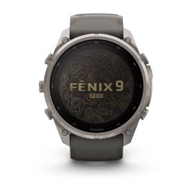Obrazek 2 dla: Garmin Fenix 9 Pro SOLAR inReach  51mm Tytanowy z silikonowym paskiem w kolorze Pebble Gray [0100433901]