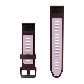 Obrazek 2 dla: Garmin Pasek Fenix 9 (43mm) (Fioletowy Dark Cherry / Dust Rose)  QuickFit 20 mm, silikonowy, Oryginalny Garmin [0101450602]