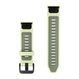 Obrazek 2 dla: Garmin Pasek Fenix 9 (43mm) (Żółty Citron / Willow)  QuickFit 20 mm, silikonowy, Oryginalny Garmin [0101450601]