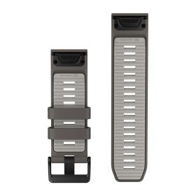 Obrazek 2 dla: Garmin Pasek Fenix 9 (51mm) (Szary Popielaty Pebble Gray / Silver Gray)  QuickFit 26 mm, silikonowy, Oryginalny Garmin [0101451000]